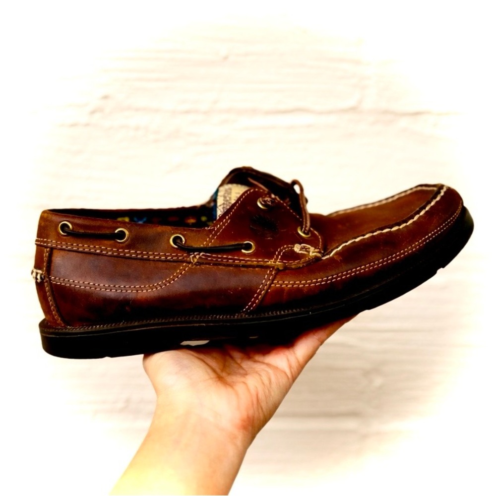 Timberland Men’s Boat Shoes “Kia Wah” Brown Sz 9.5